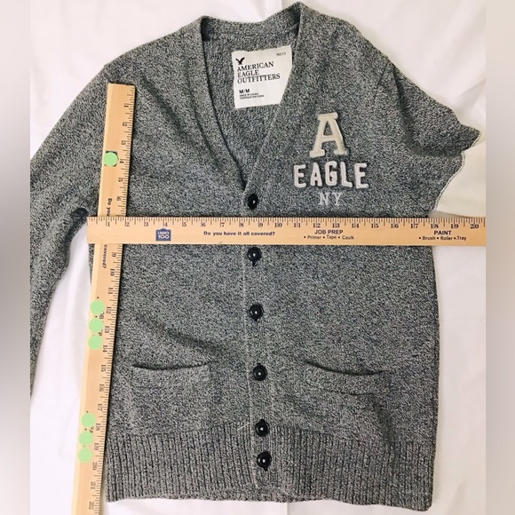 VINTAGE American Eagle Varsity Cardigan Sweater - Picture 3 of 9